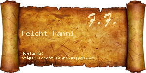 Feicht Fanni névjegykártya