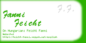 fanni feicht business card